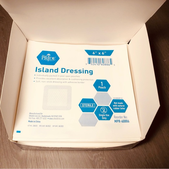 Med Pride Island Dressing 6”x6” - Picture 2 of 4